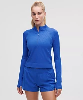 Rest Less Cropped Half Zip | Women's Long Sleeve Shirts