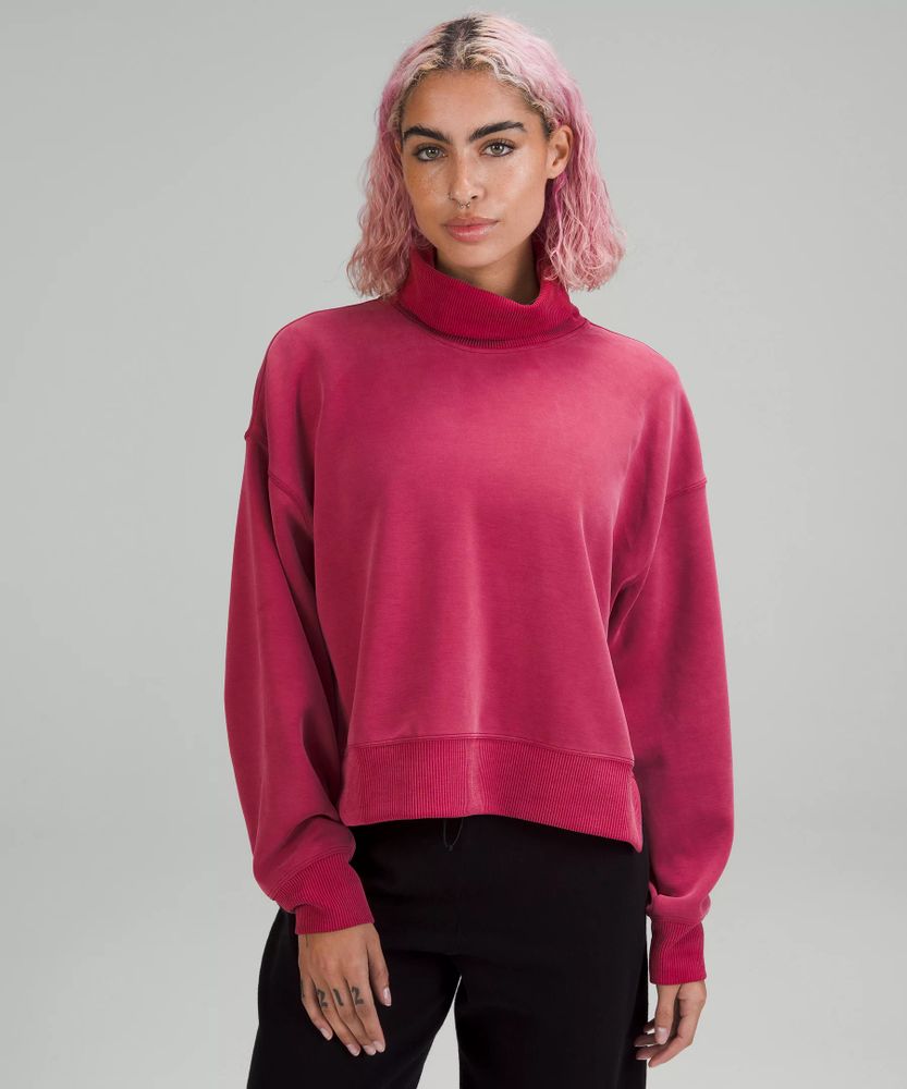 Lululemon Black Softstreme Oversized Pullover Sweatshirt. Size 8