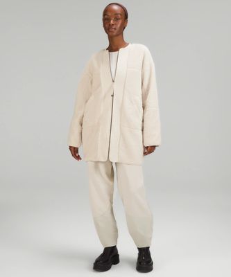Collarless Textured Fleece Full Zip | Women's Hoodies & Sweatshirts