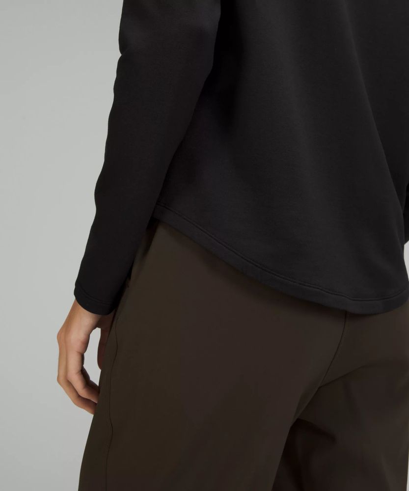 Modal-Blend Open-Back Long Sleeve Shirt