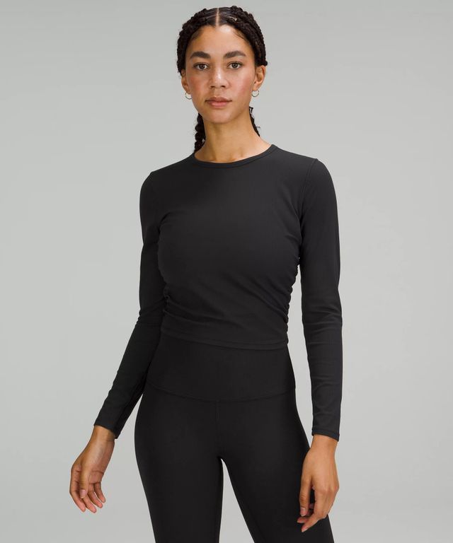 Lululemon All Aligned Mock Neck Long Sleeve Nulu Outlet Factory Shop - Wee  Are From Space Nimbus Battleship Womens Long Sleeve Tops
