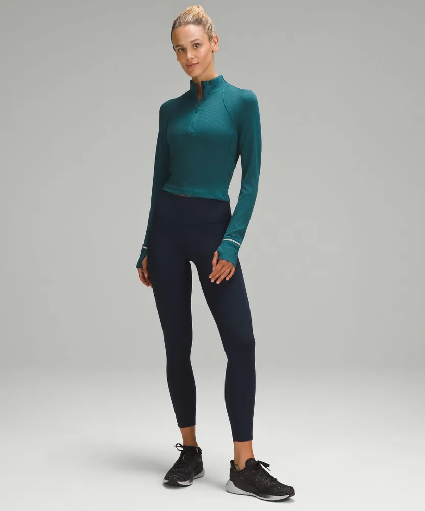 It's Rulu Ribbed Cropped Half Zip | Women's Long Sleeve Shirts