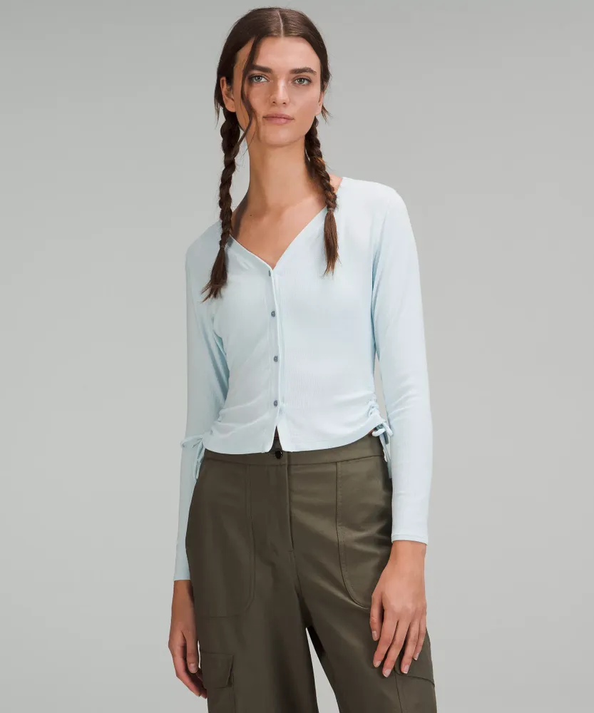 Lululemon athletica Asymmetrical Ribbed Cotton Long-Sleeve Shirt, Women's  Long Sleeve Shirts