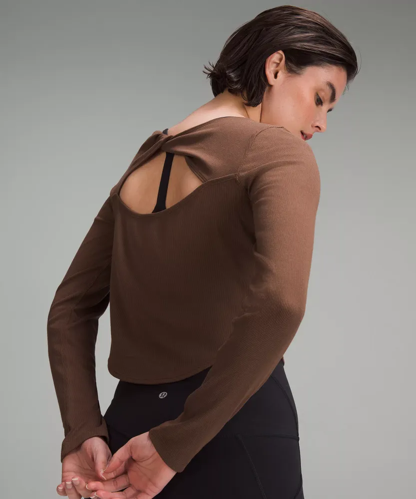 Lululemon athletica Modal Silk Twist-Back Yoga Long-Sleeve Shirt, Women's  Long Sleeve Shirts