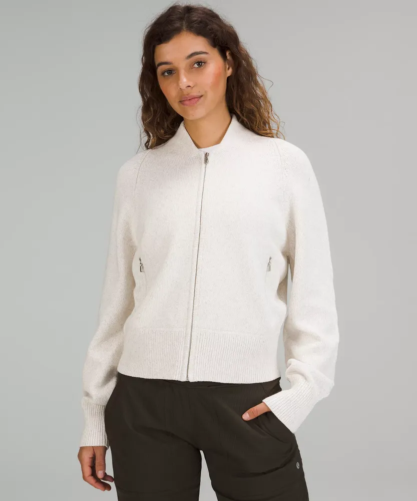 Lululemon athletica Cotton-Blend Full-Zip Sweater, Women's Hoodies &  Sweatshirts