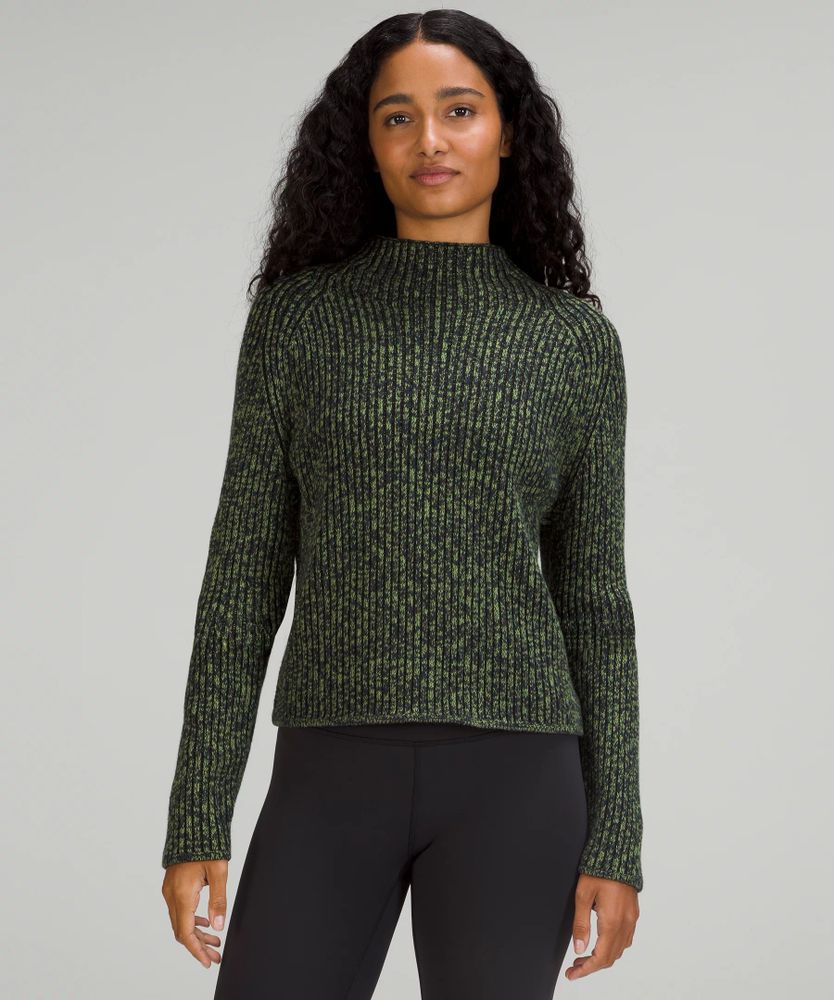 Lululemon athletica Cotton-Cashmere Blend Mock Neck Sweater, Women's  Hoodies & Sweatshirts