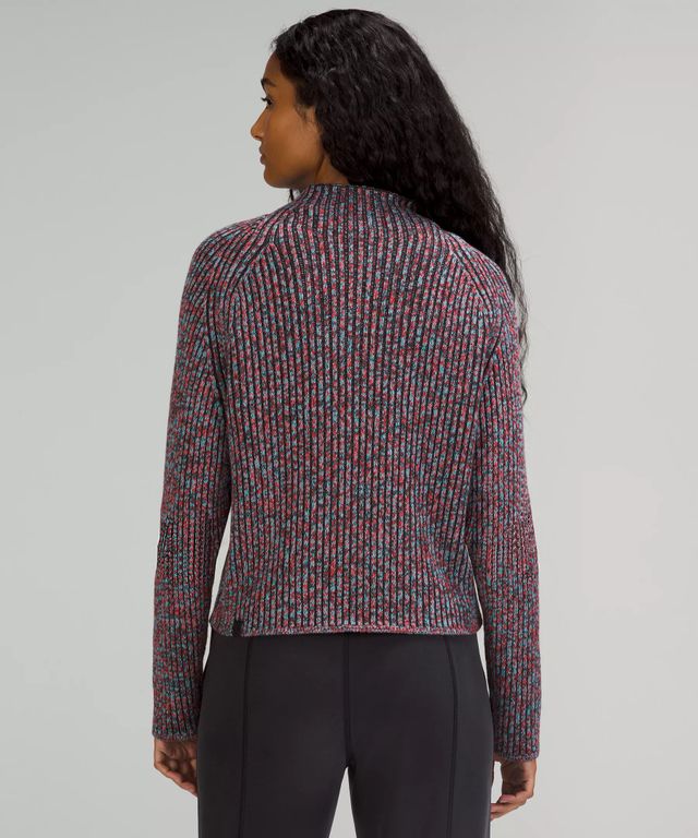 Lululemon Jacquard Multi-Texture Crew Neck Sweater - Red Merlot