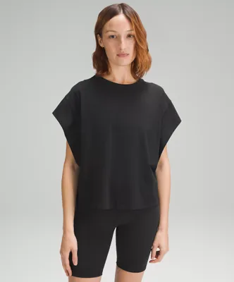 Wide-Sleeve Cotton T-Shirt | Women's Short Sleeve Shirts & Tee's