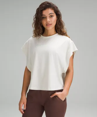 Wide-Sleeve Cotton T-Shirt | Women's Short Sleeve Shirts & Tee's