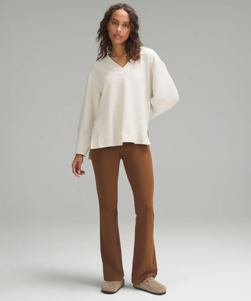 Textured V-Neck Pullover | Women's Hoodies & Sweatshirts
