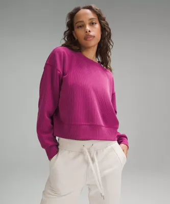 Ribbed Softstreme Perfectly Oversized Cropped Crew | Women's Hoodies & Sweatshirts