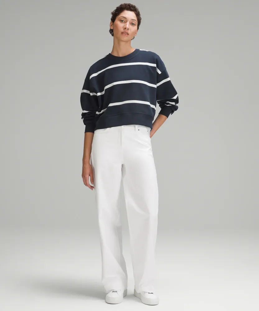 Lululemon athletica Perfectly Oversized Cropped Crew *Stripe