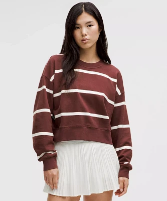 Perfectly Oversized Cropped Crew *Stripe | Women's Hoodies & Sweatshirts