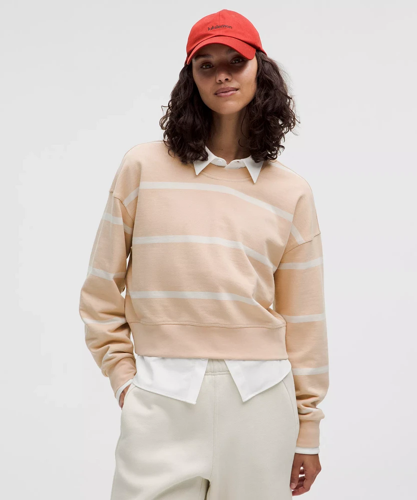 Perfectly Oversized Cropped Crew *Stripe | Women's Hoodies & Sweatshirts
