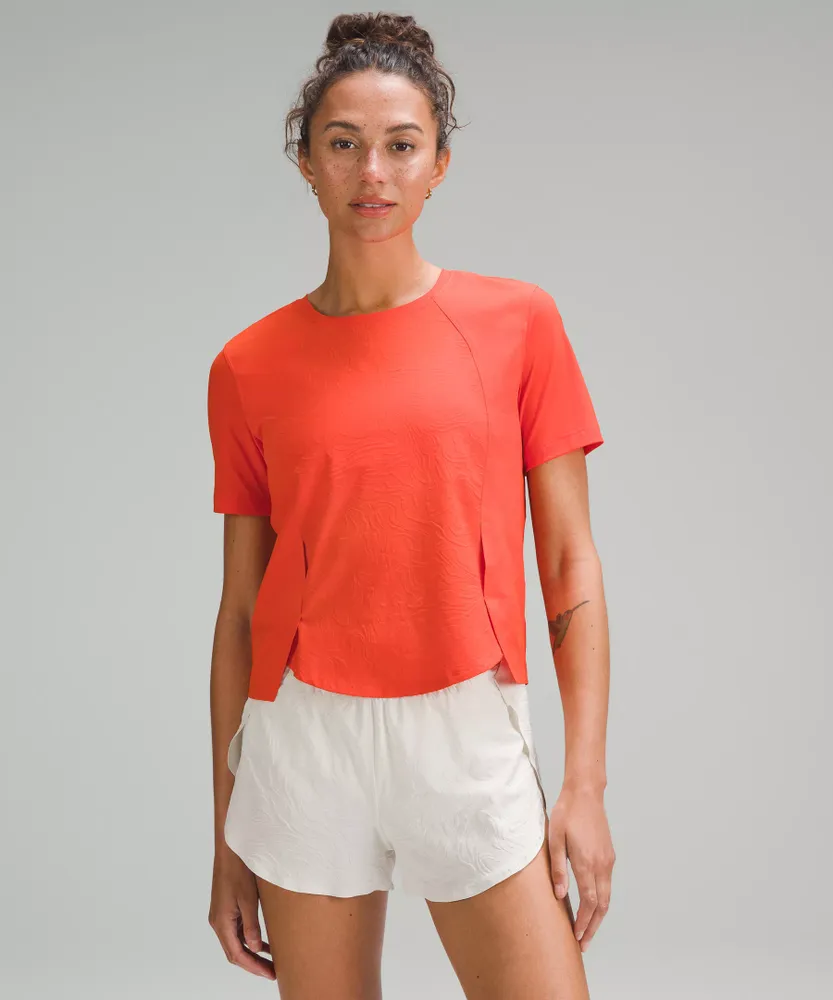 lululemon athletica Align Cropped Stretch-woven Top in Orange