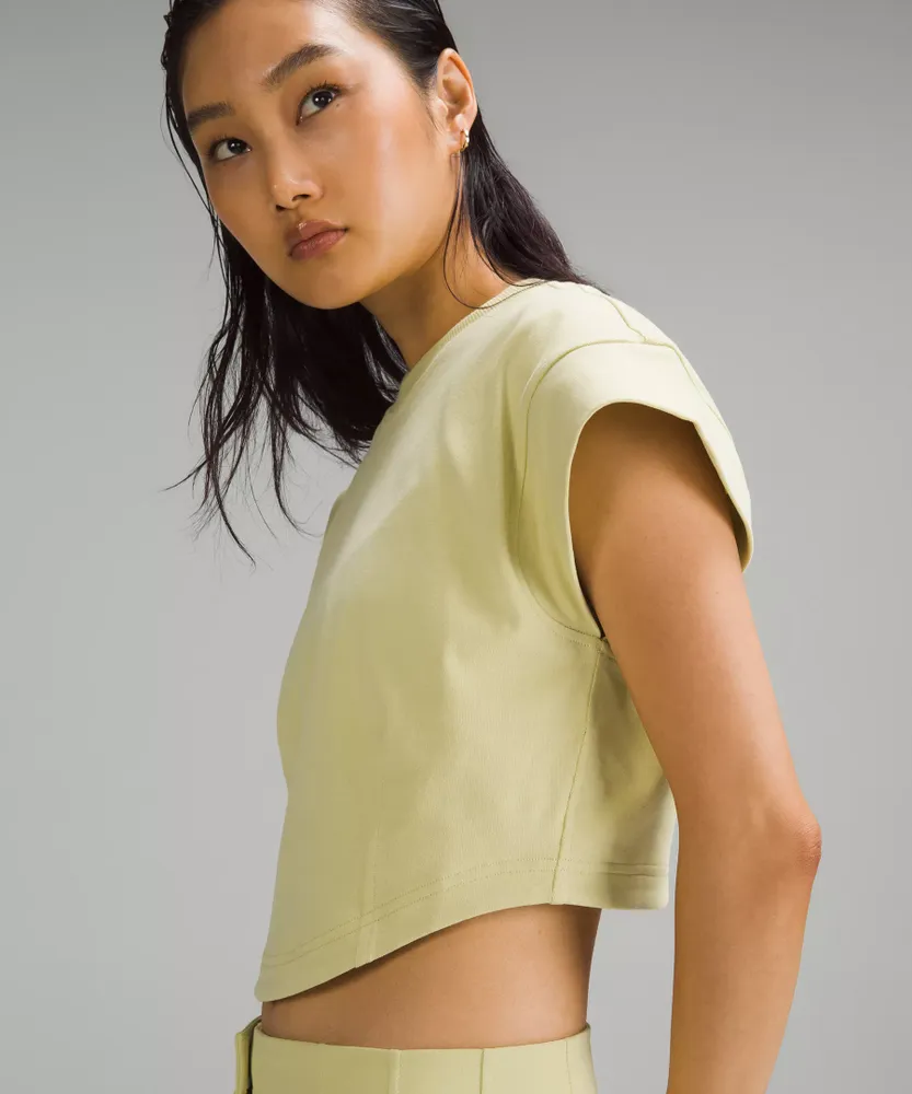 Heavyweight Cotton Mock-Neck T-Shirt | Women's Short Sleeve Shirts & Tee's