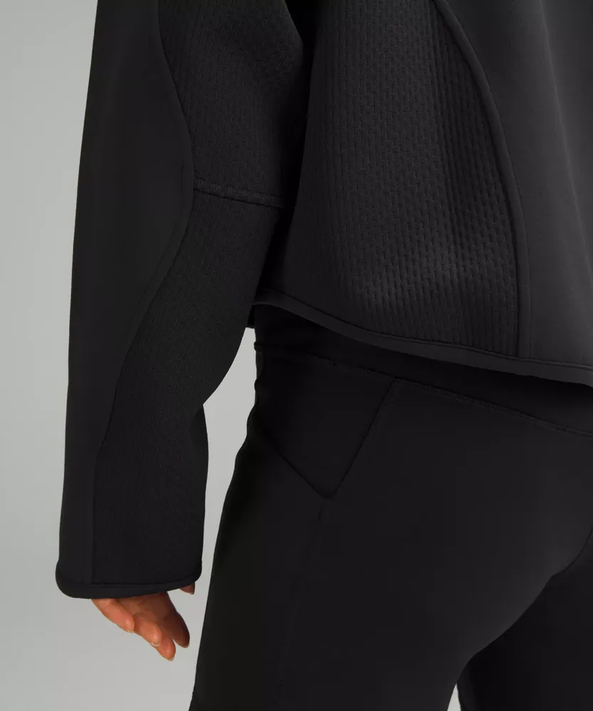 Mixed Fabric Half-Zip Pullover | Women's Hoodies & Sweatshirts