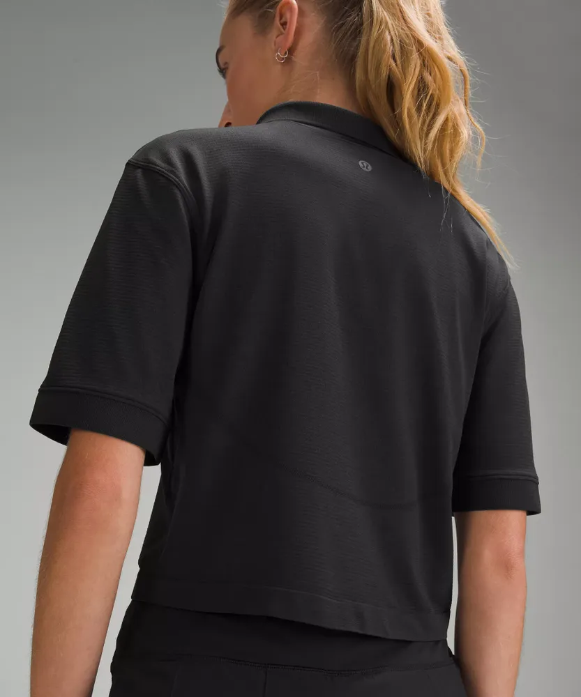 Lululemon Swiftly Tech Relaxed-Fit Polo Shirt Size 10 Cropped Lip