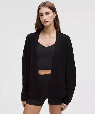 Boxy Cotton-Blend Knit Wrap | Women's Sweaters