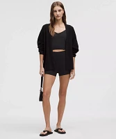 Boxy Cotton-Blend Knit Wrap | Women's Sweaters