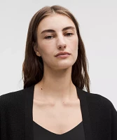Boxy Cotton-Blend Knit Wrap | Women's Sweaters