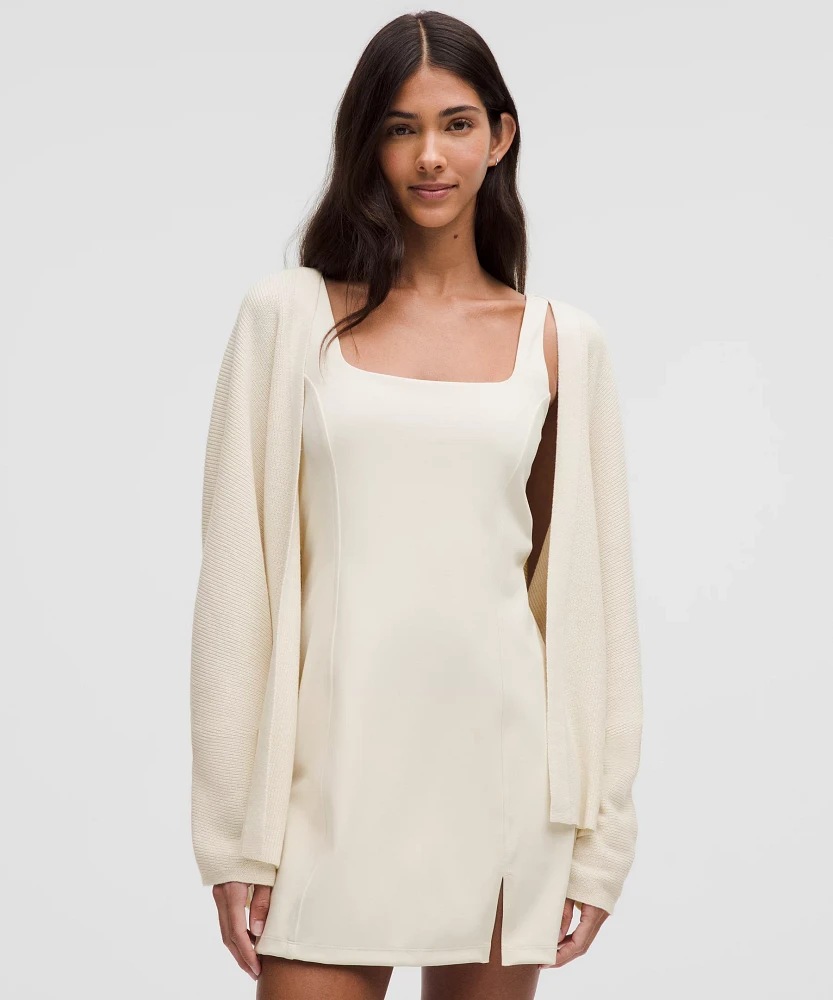 Boxy Cotton-Blend Knit Wrap | Women's Sweaters