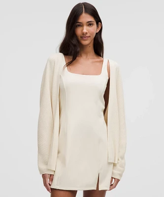 Boxy Cotton-Blend Knit Wrap | Women's Sweaters