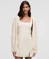 Boxy Cotton-Blend Knit Wrap | Women's Sweaters