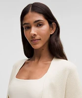 Boxy Cotton-Blend Knit Wrap | Women's Sweaters