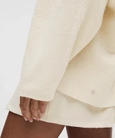 Boxy Cotton-Blend Knit Wrap | Women's Sweaters