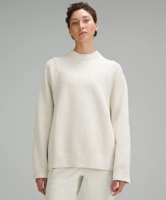 Cotton-Blend Crewneck Sweater | Women's Hoodies & Sweatshirts