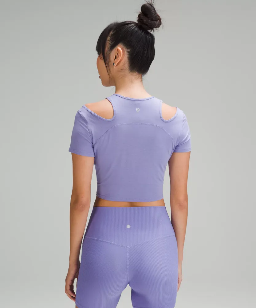 Shoulder Cut-Out Yoga T-Shirt