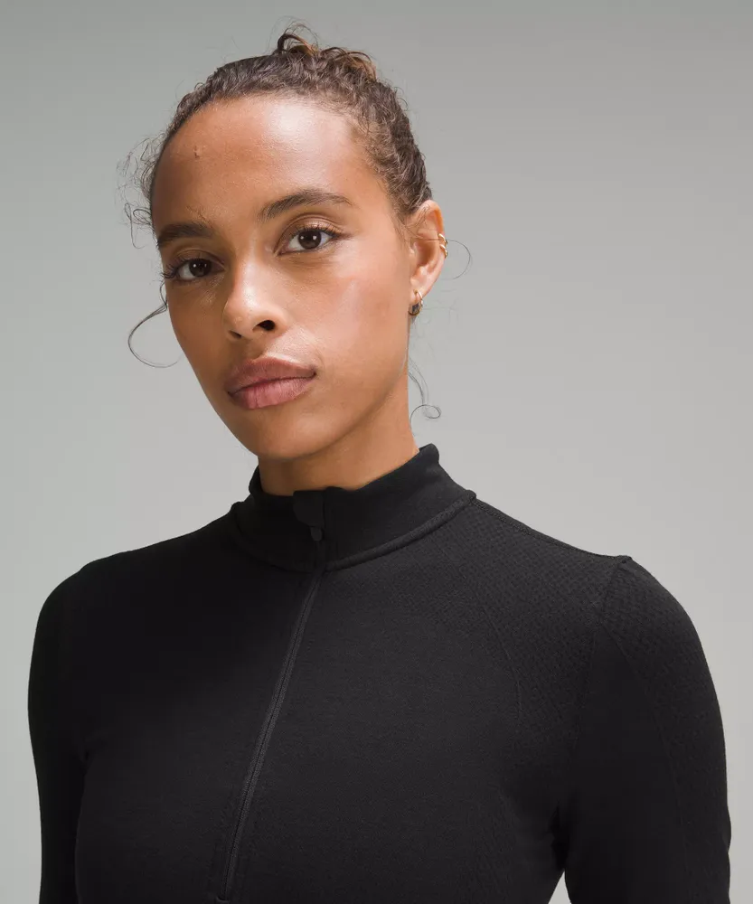 Merino Wool-Blend Base Layer Half Zip | Women's Long Sleeve Shirts