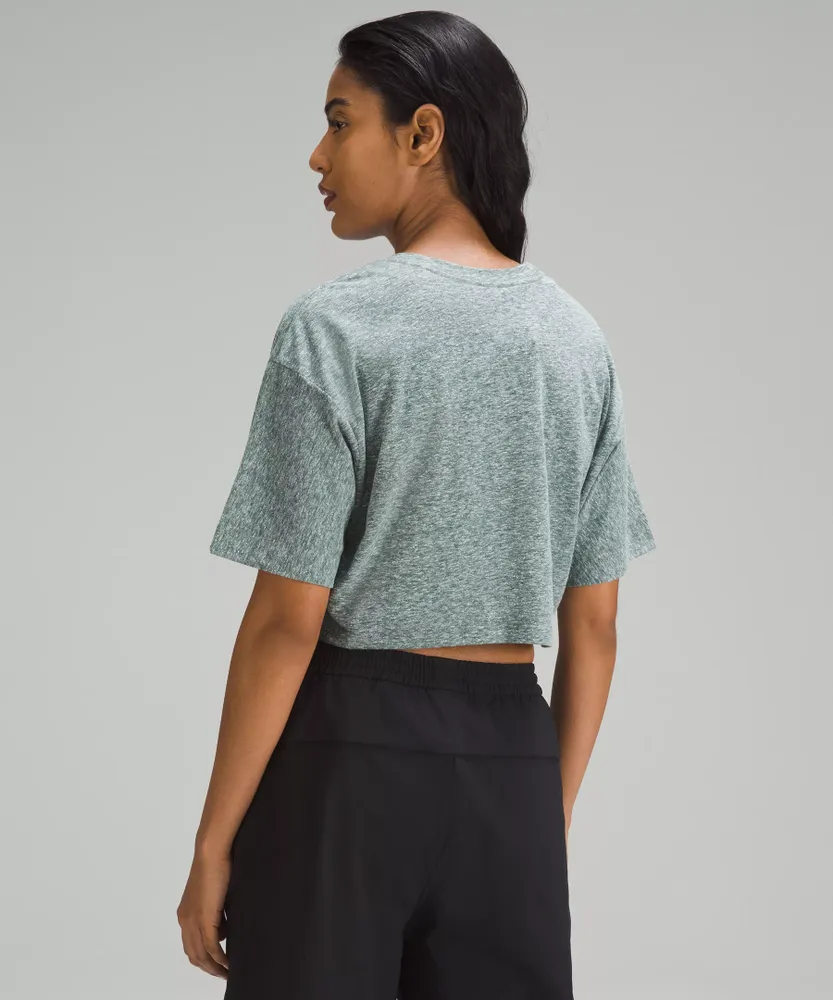 Lululemon lab Cotton-Blend Cropped T-Shirt *Graphic, Women's Short Sleeve  Shirts & Tee's