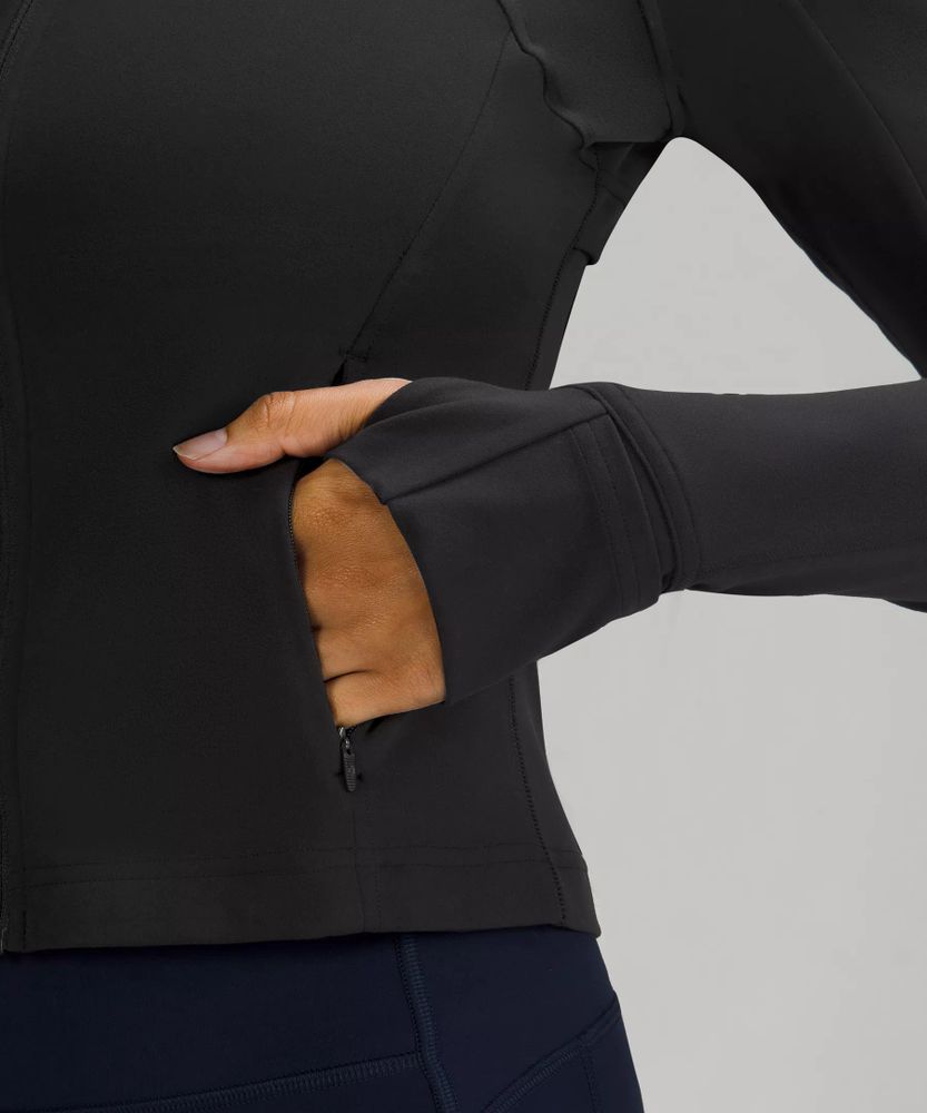 lululemon athletica Define Cropped Jacket Nulu color:storm teal size 4  workout