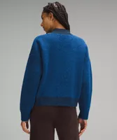 Alpaca Wool-Blend Knit Bomber Jacket | Women's Hoodies & Sweatshirts