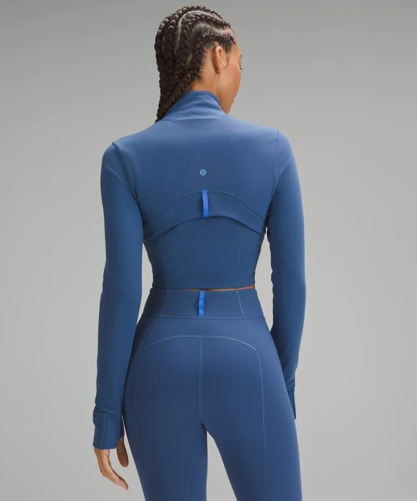 Lululemon Mens Size Large Blue Nulu Fabric Full Zip Stretch Jacket  Activewear