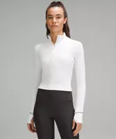 It's Rulu Ribbed Cropped Half Zip | Women's Long Sleeve Shirts