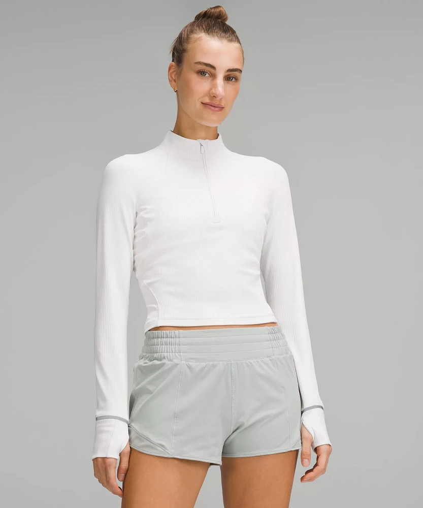 It's Rulu Ribbed Cropped Half Zip | Women's Long Sleeve Shirts