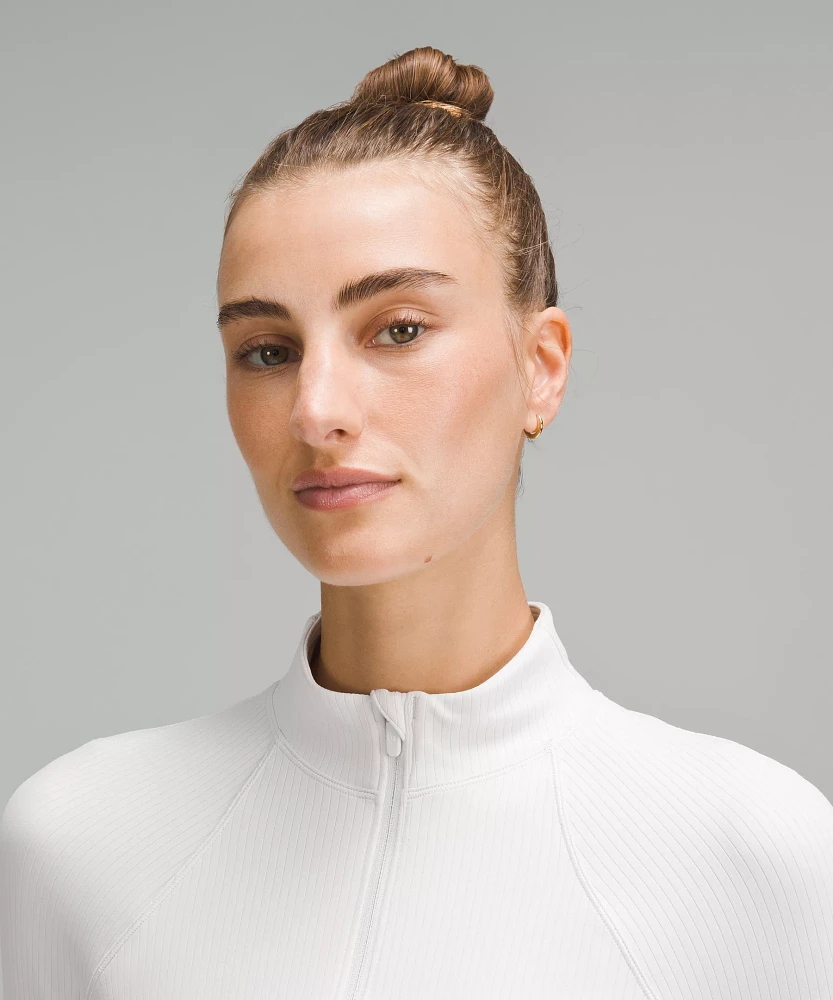 It's Rulu Ribbed Cropped Half Zip | Women's Long Sleeve Shirts