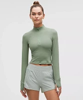 It's Rulu Ribbed Cropped Half Zip | Women's Long Sleeve Shirts