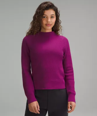 Cotton-Blend Mock-Neck Sweater | Women's Hoodies & Sweatshirts