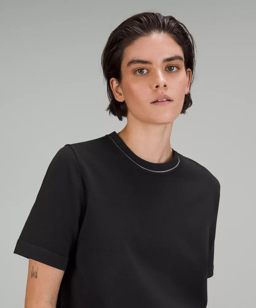 Boxy Knit T-Shirt | Women's Short Sleeve Shirts & Tee's