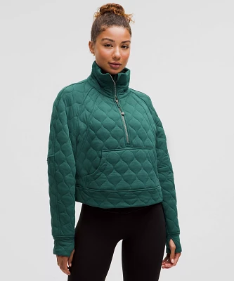 Scuba Oversized Quilted Half Zip | Women's Hoodies & Sweatshirts