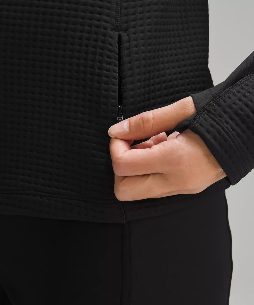 Waffle-Knit Half-Zip Long-Sleeve Shirt | Women's Hoodies & Sweatshirts