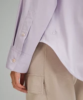 Cotton-Blend Poplin Button-Down Shirt | Women's Long Sleeve Shirts
