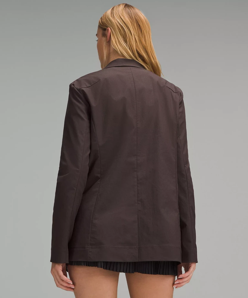 Relaxed-Fit Twill Blazer | Women's Coats & Jackets