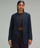 Relaxed-Fit Twill Blazer | Women's Coats & Jackets