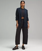 Relaxed-Fit Twill Blazer | Women's Coats & Jackets