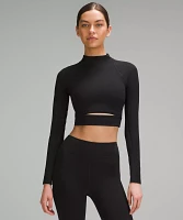 Nulux High-Neck Cropped Track Long-Sleeve Shirt | Women's Long Sleeve Shirts